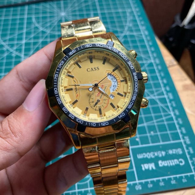 Jam Tangan Pria Cass Warna Gold