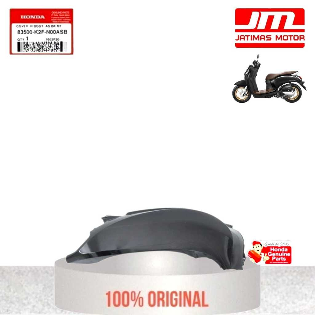 83500-K2F-N00ASB 83600-K2F-N00ASB Cover Body Scoopy K2F Hitam Metalic