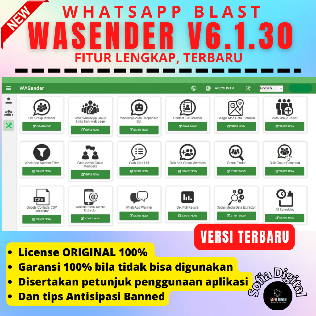 WA Blaster Sender Pro versi 6.1.35 (ORIGINAL) Terbaru WaSender 2026