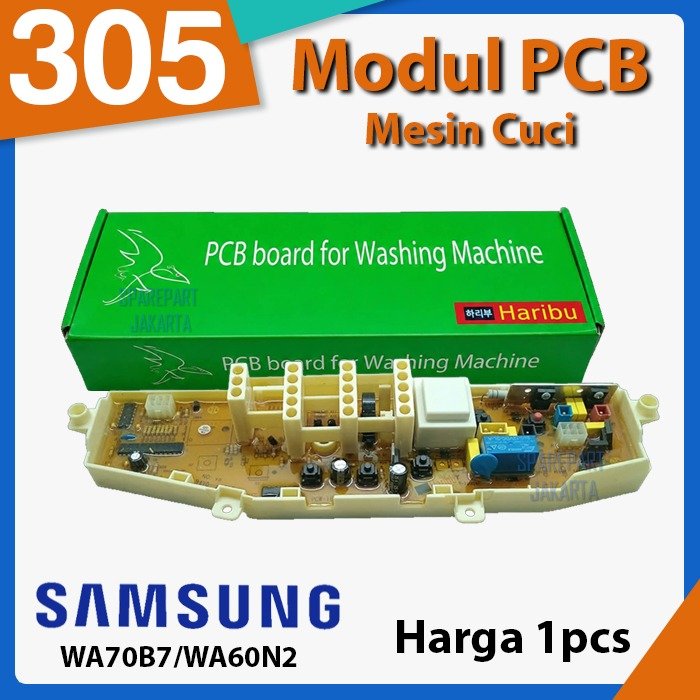 Modul Pcb mesin cuci Samsung WA70B7 WA60N2 4888-06 WA60N2 W-305