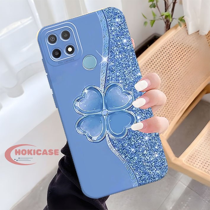[195] Case Hp For OPPO A15/OPPO A15S Motif Bunga Glite Terbaru Cassing