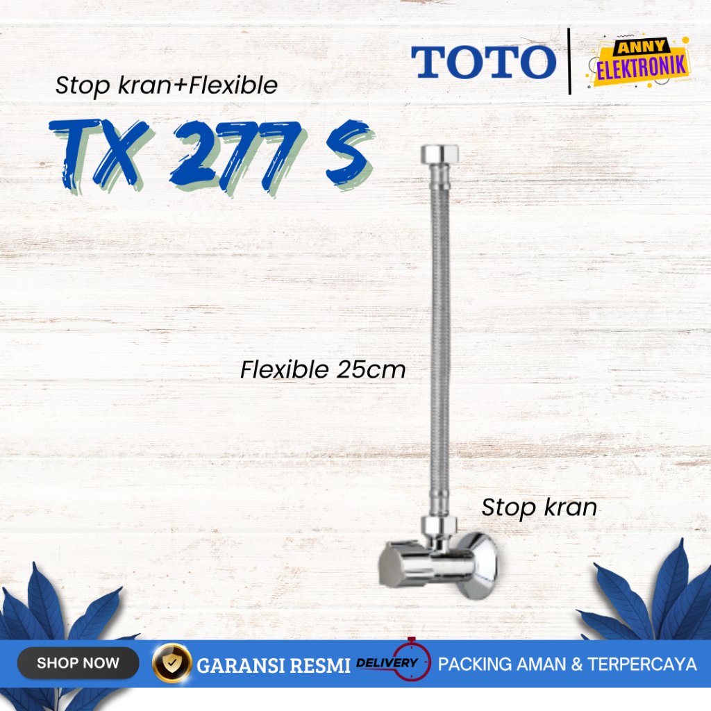 Stop Kran Flexible TX 277 S / Stop Kran TOTO TX277S Stop Valve With Flexible Hose
