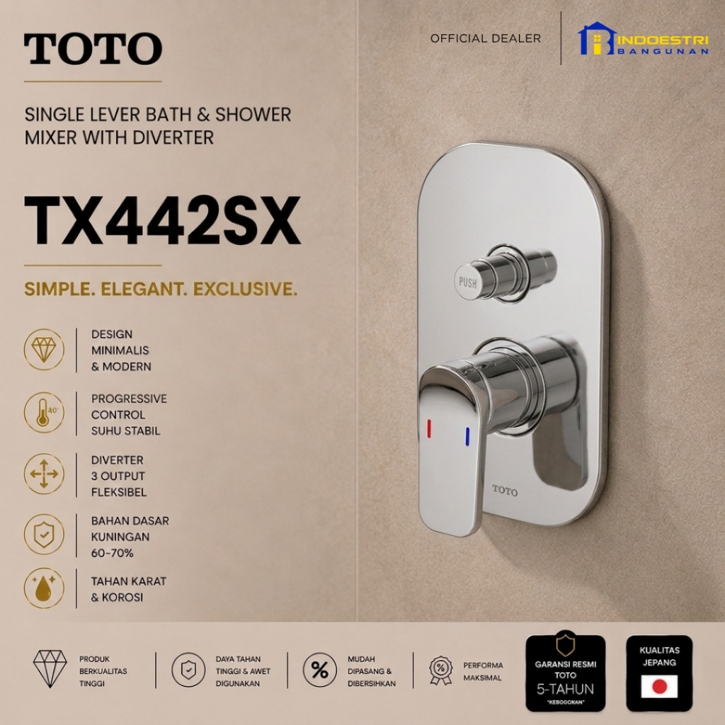 Kran Tanam Mixer with Diverter TOTO TX442SX (Hot - Cold)