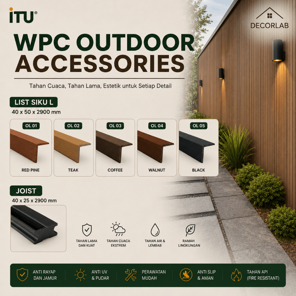 WPC OUTDOOR ACCESORIES - WPC outdoor - Wall Panel Outdoor dinding