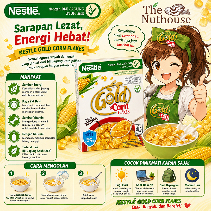 Nestle Cereal Gold Corn Flakes 150gr [HALAL]