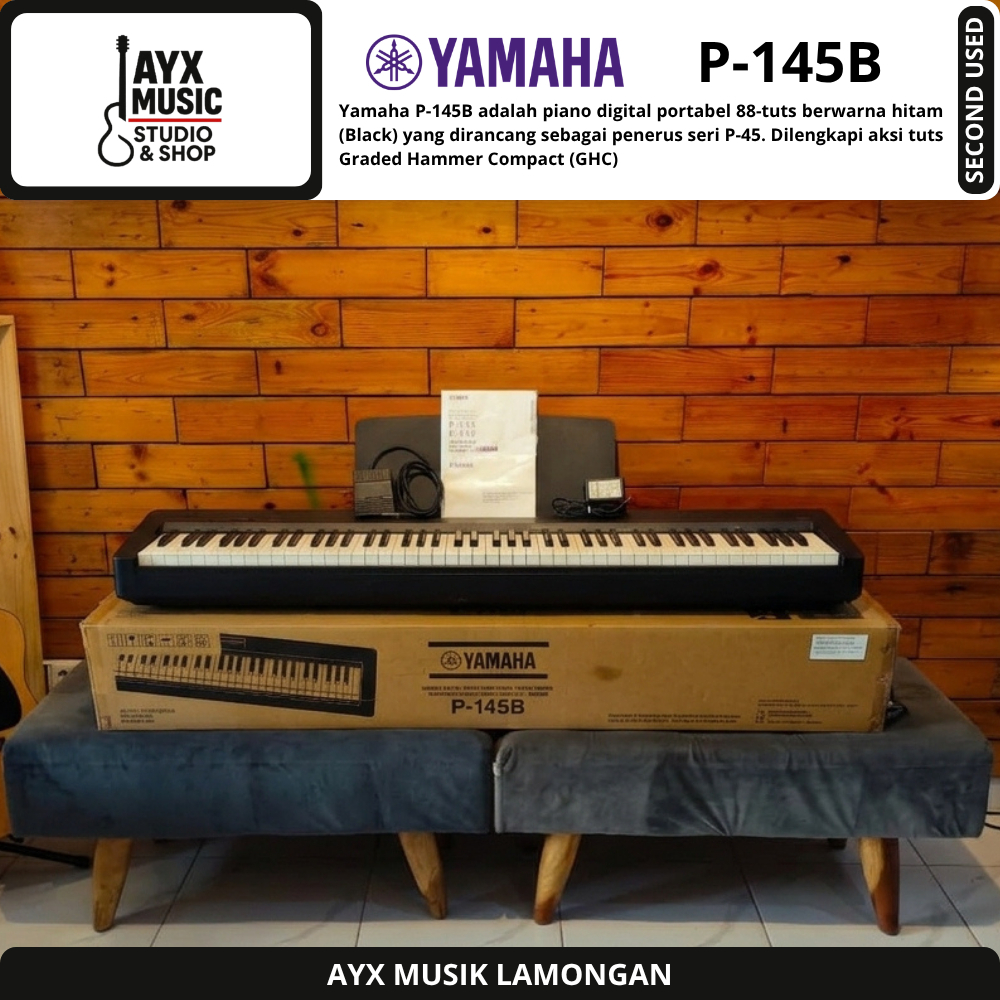 Yamaha P-145B Piano | Second Used | Digital Piano Yamaha