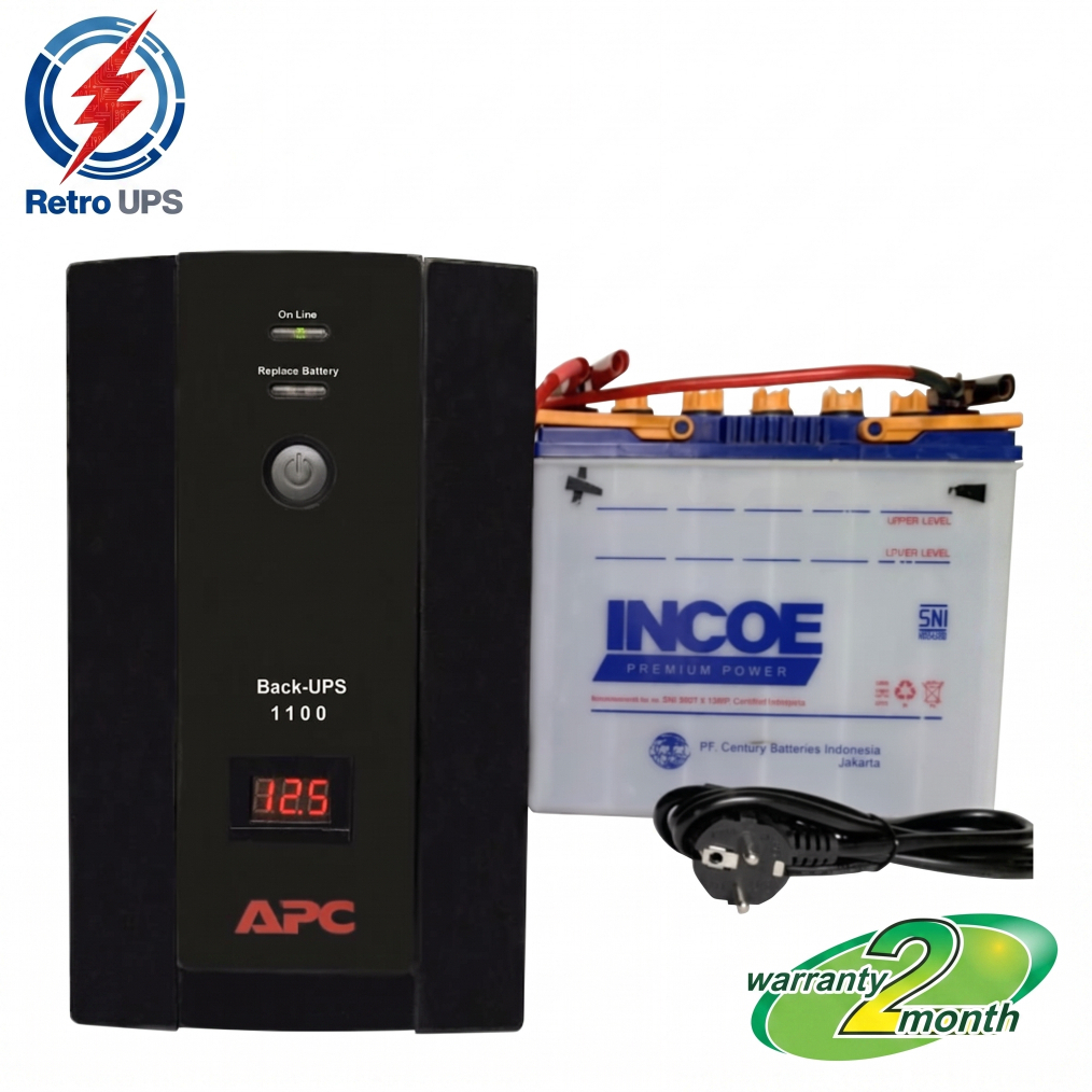 UPS Modif Aki External APC 1100VA 550W 12V | Backup Listrik Server RT/RW Net