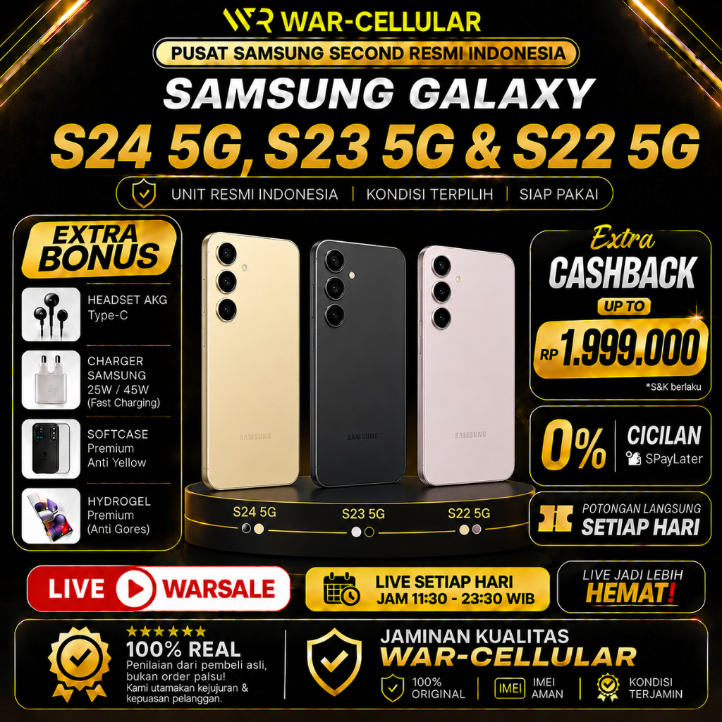 SAMSUNG GALAXY S24 5G | S23 5G | S22 5G 512GB 256GB 128GB SECOND RESMI