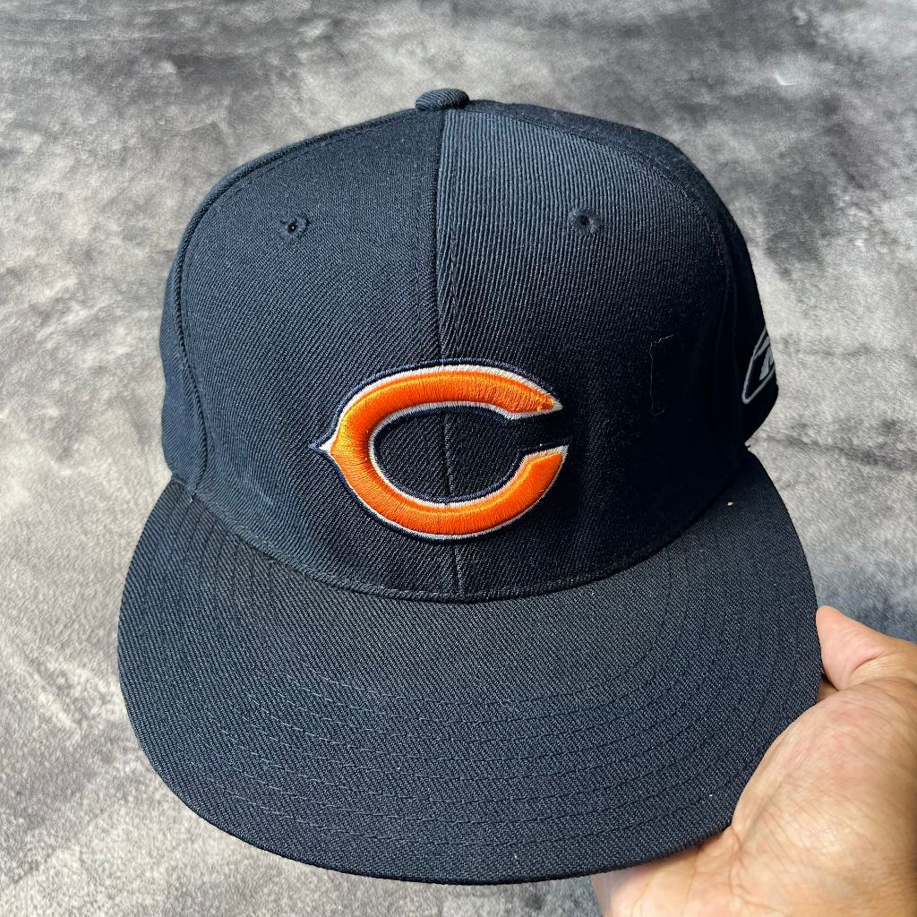Topi Reebok NFL Chicago Bear Navy Original Baseball Basket Hockey Football Olahraga