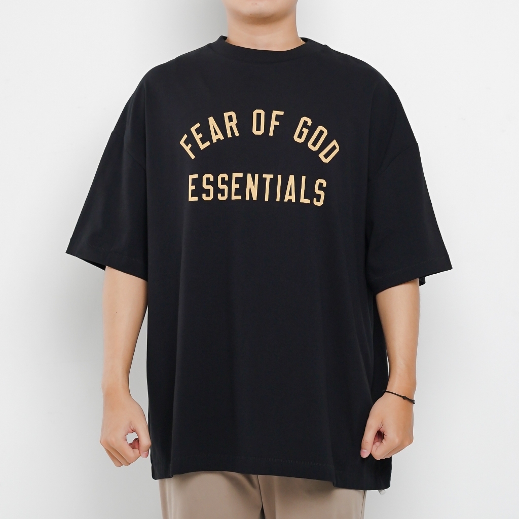 Kaos FEAR OF GOD FW24 EXCLUSIVE CREAM BLACK TSHIRT 100% ORIGINAL