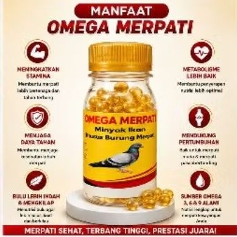 Omega Merpati Minyak Ikan Burung Merpati  50 kapsul