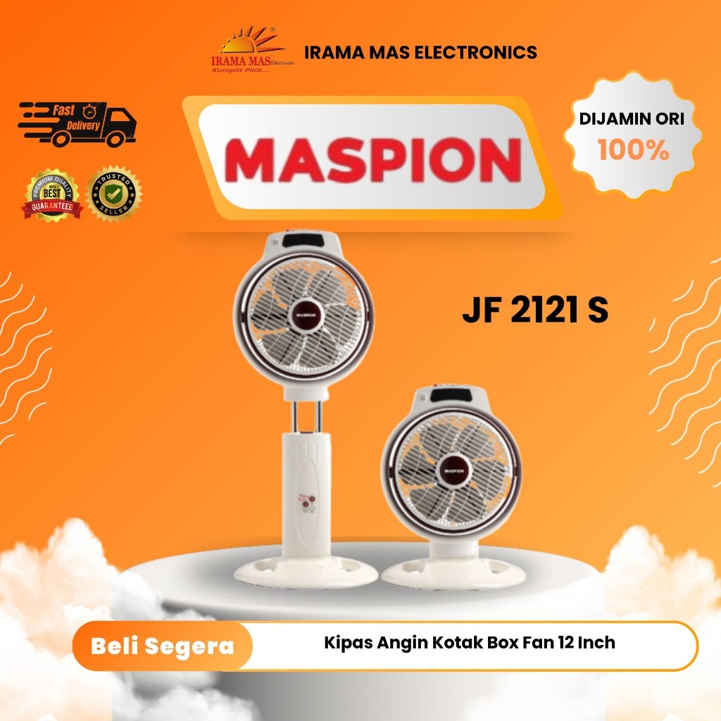 FAN MASPION JF 2121 S | Kipas Angin Kotak Box Fan 12 Inch