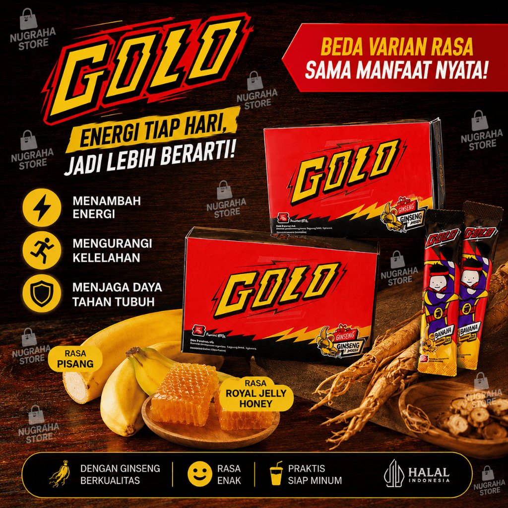 GOLO Ginseng – Botanical Drink Herbal Ginseng Praktis Kemasan Ekonomis