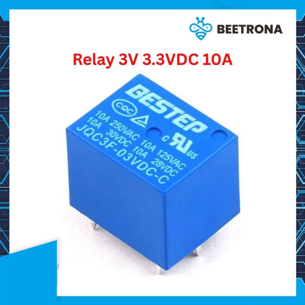 Relay 3V 3.3V DC 10A 5pin 5 Kaki