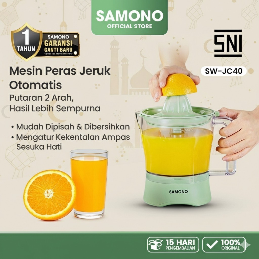 SAMONO Pemeras Jeruk JC40 - Kapasitas 1,2 Liter Anti Slip Low Watt JC 40