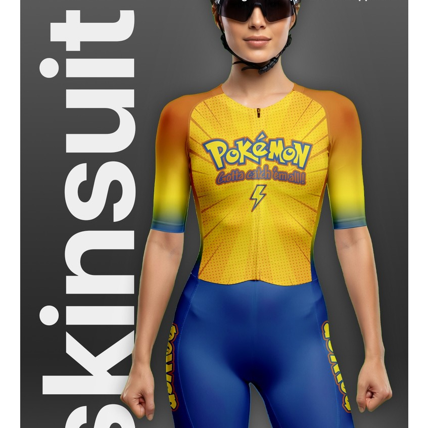 Skinsuit Power Apparel Jersey Sport Sepatu Roda Nyaman & Fleksibel