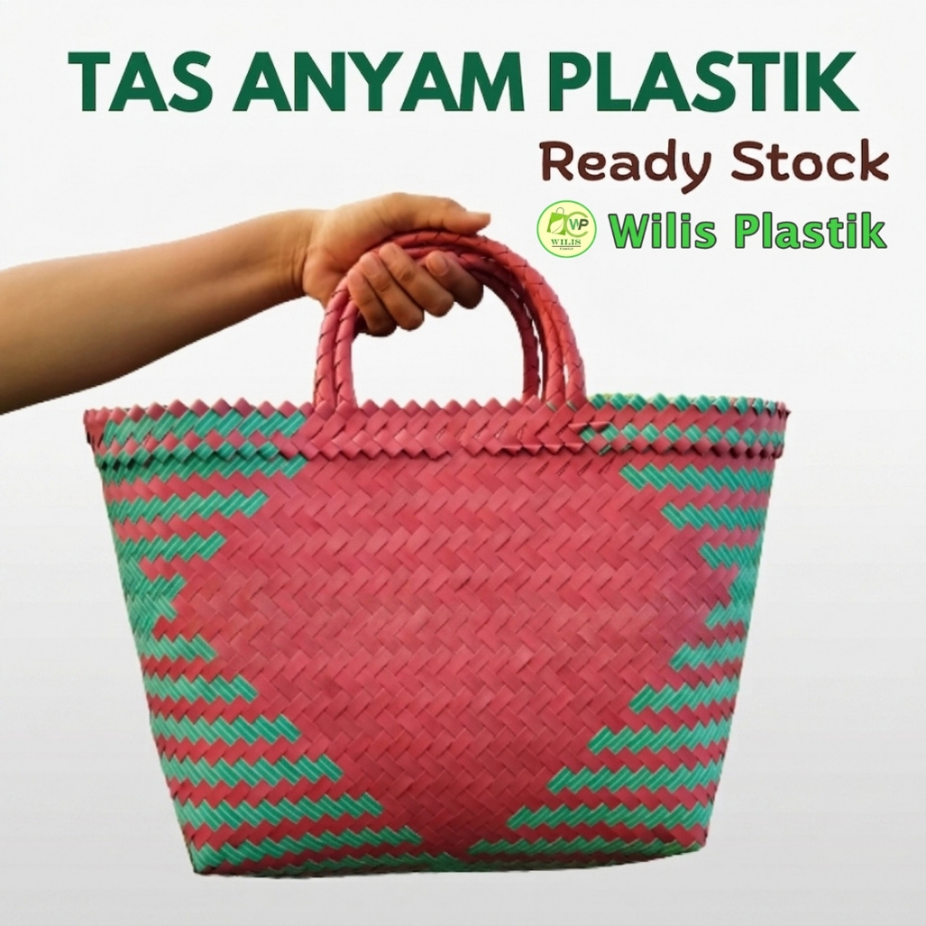 Wilis Plastik Tas Anyam Hampers READY STOCK Bahan Plastik Strapping Tebal Parcel Souvenir Hajatan