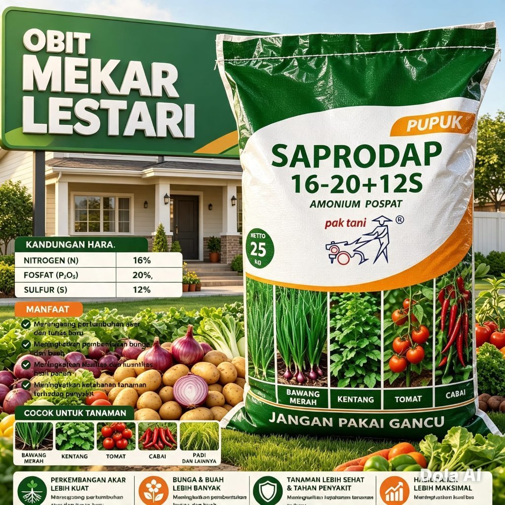 Pupuk Saprodap Pak Tani Kemasan Pabrik 25kg / Saprodap