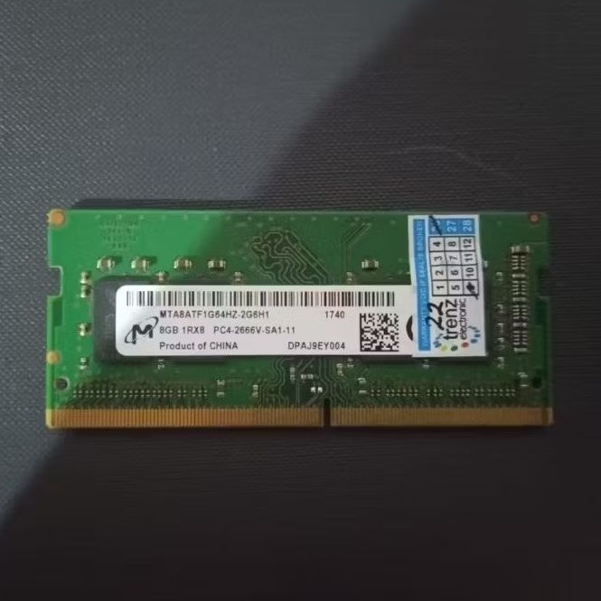 RAM Micron 8GB 1RX8 2666MHz - (Baca Deskripsi)