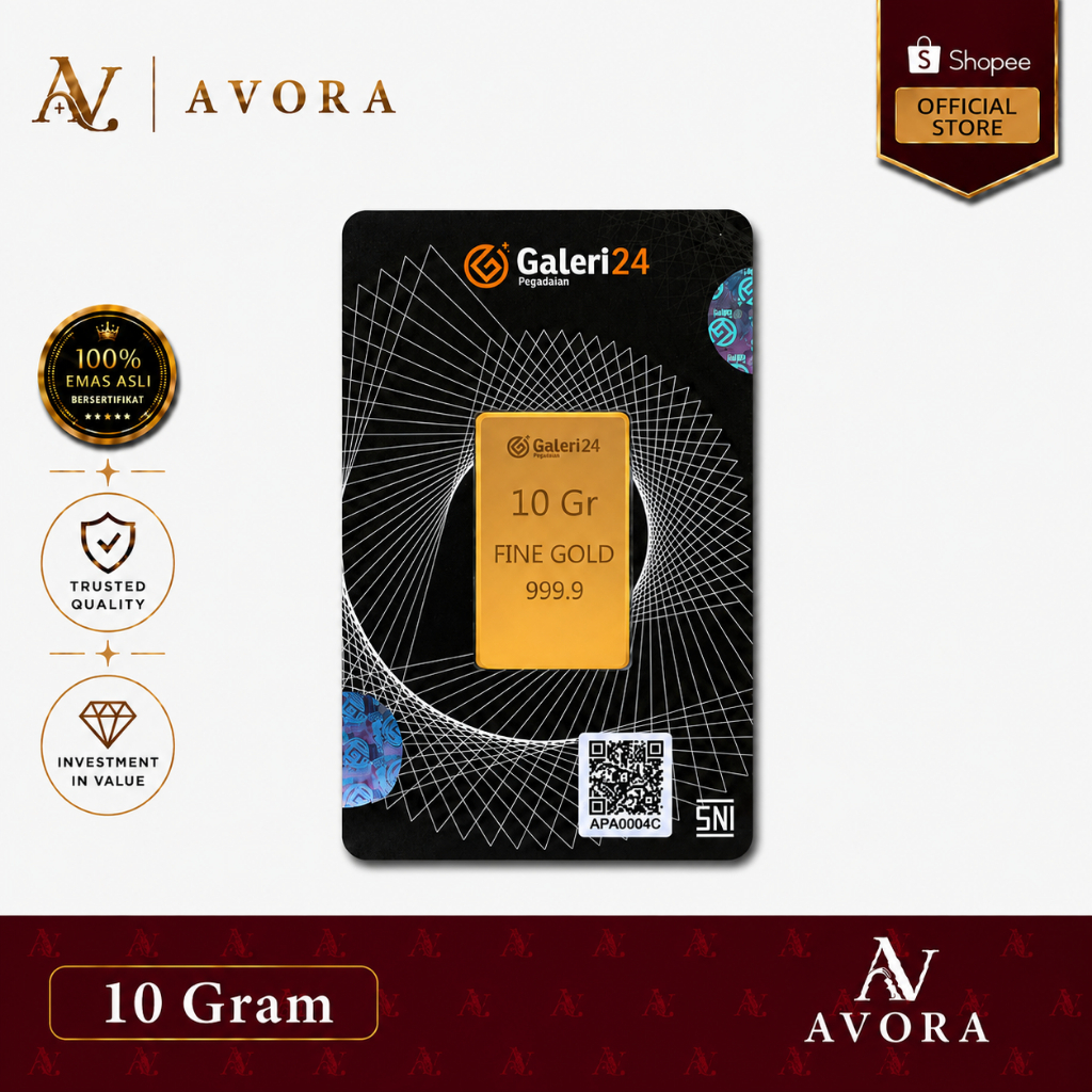 Avora Emas Logam Mulia Galeri24 LM 10 Gram Tahun 2026