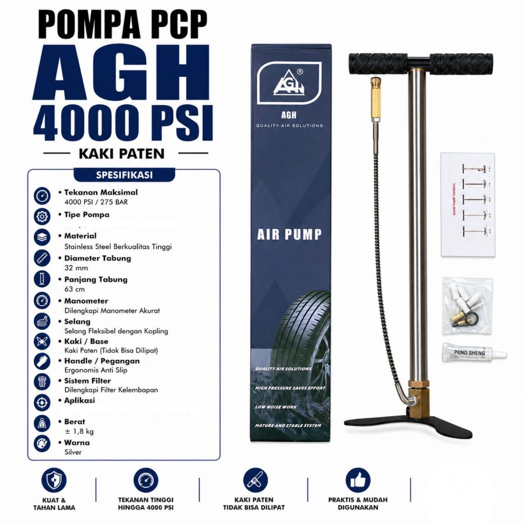 POMPA PCP AGH 4000 PSI KAKI PATEN TEKANAN TINGGI