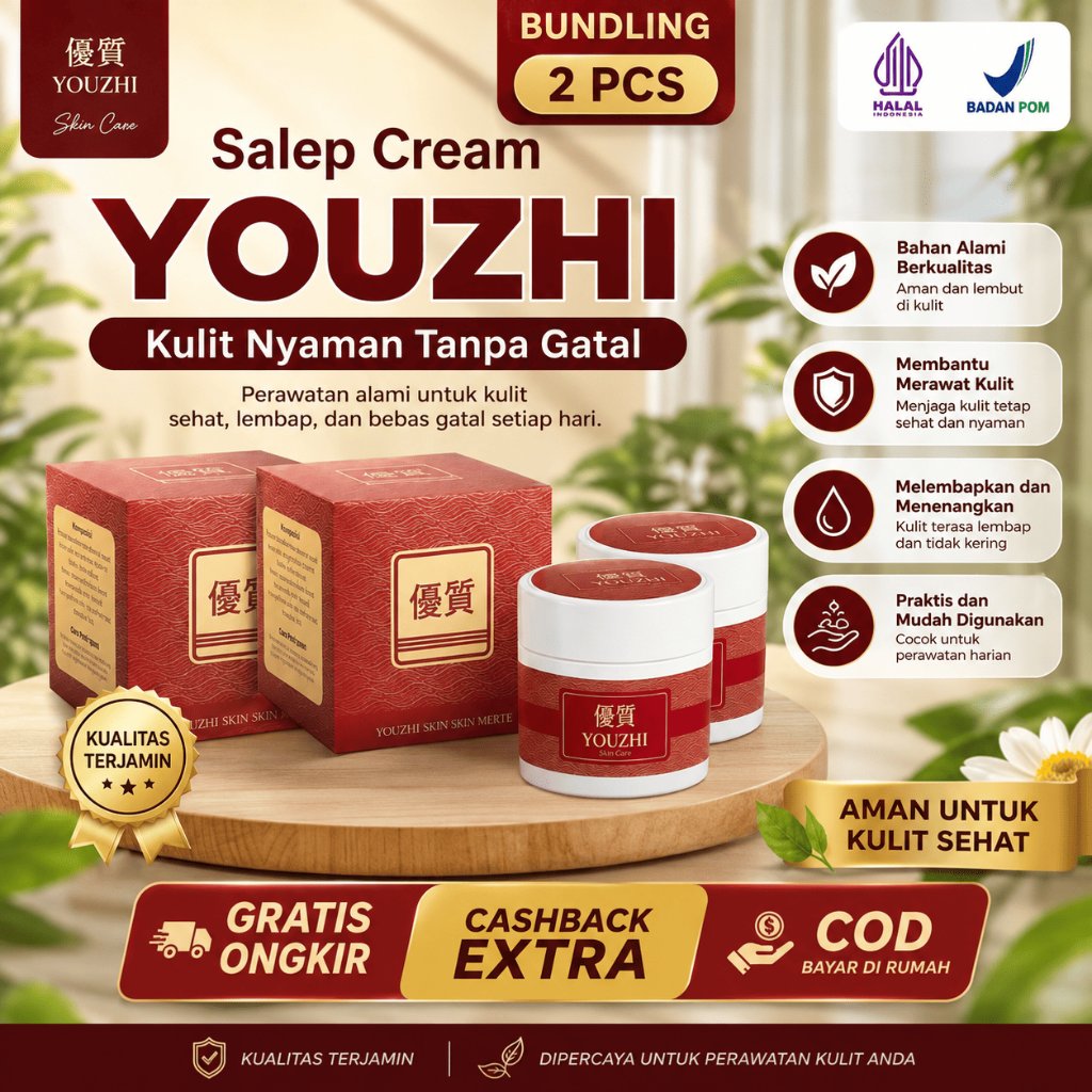 2 PCS SALEP YOUZHI Krim Cina Meredakan Kulit Eksim Psoriasis Sensitif Gatal-Gatal Secara Herbal Alam