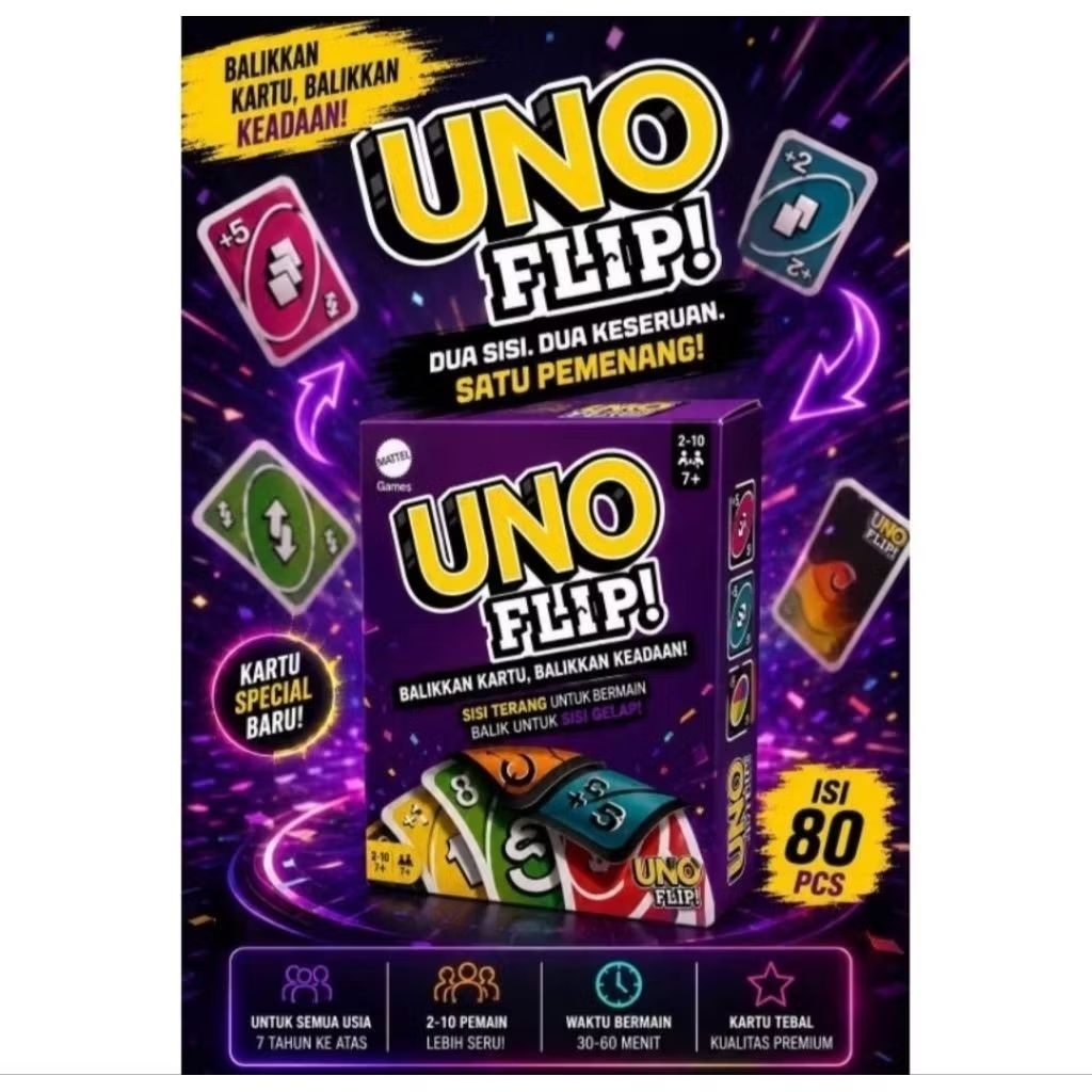 UNO FLIP // GAME KARTU UNO FLIP