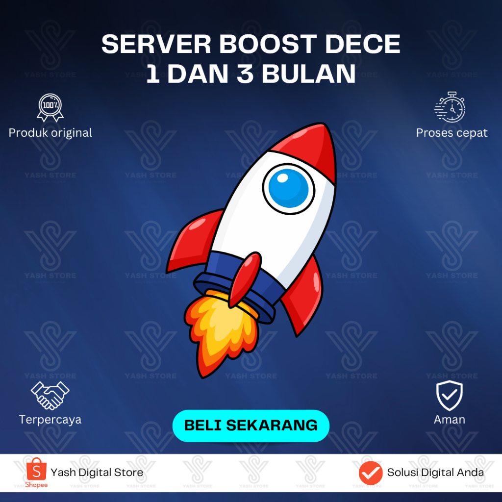 BOOST SERVER DE CE 1 DAN 3 BULAN FULL GARANSI