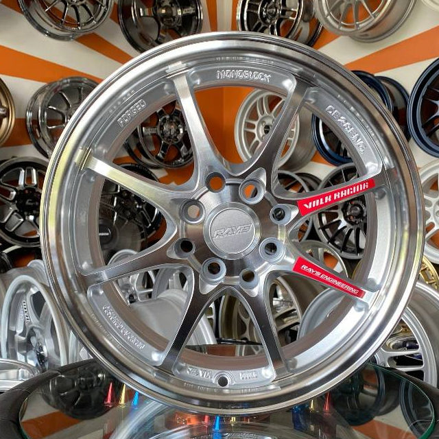 velg mobil ce28 ring 15 lebar 6,5 pcd 4x100 - 4x114,3 et40 silver polish velg racing ce28 r15 untuk 
