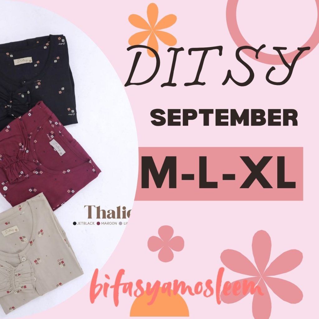 DITSY SEPTEMBER 2026 NIGHTGOWN GAMIS SIZE M L XL TERBARU