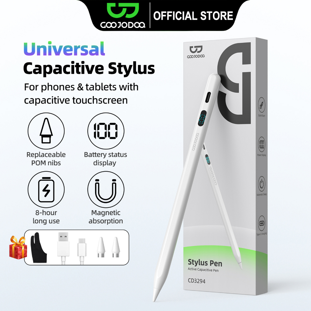 Goojodoq GD04 Stylus Pen Universal with battery indicator, suitable for Xiaomi, Huawei, PAD tablet a