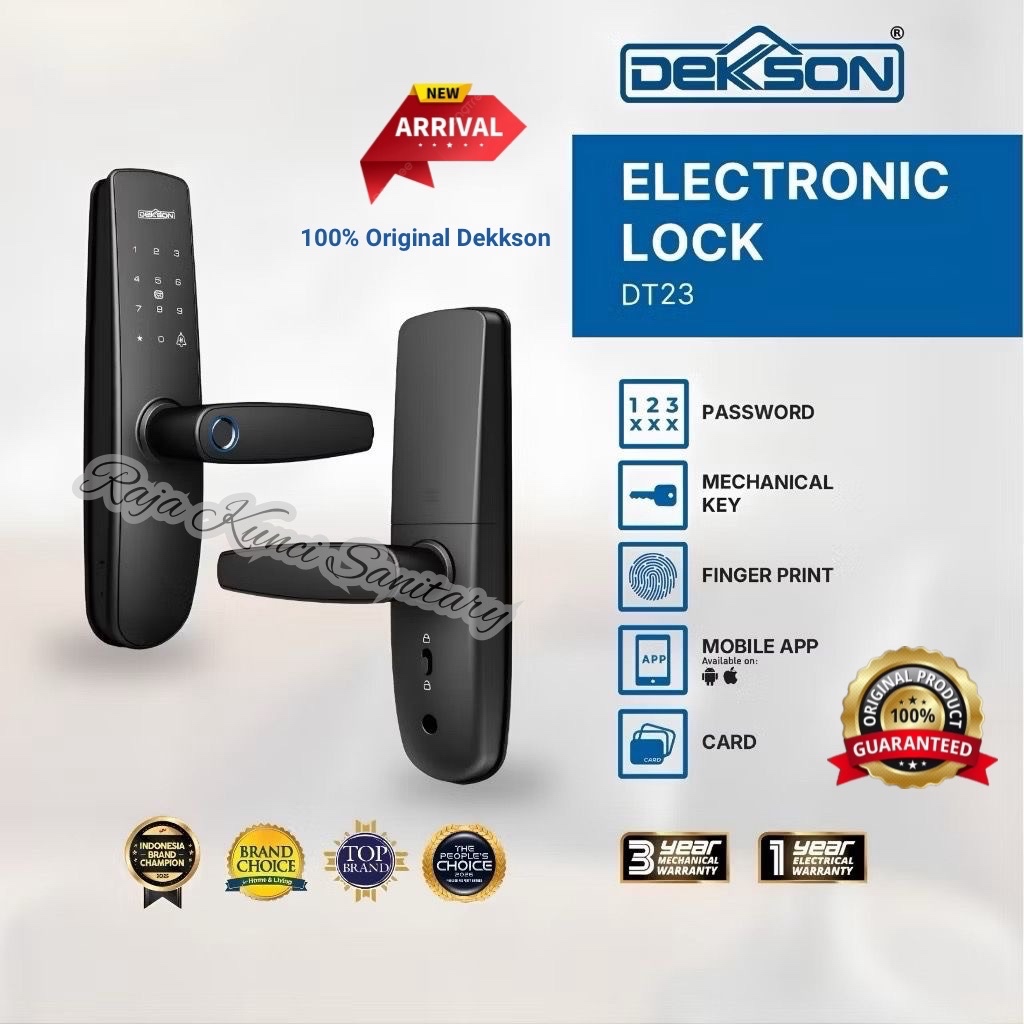 Smart Lock Dekson/Kunci Digital/Electronic Lock/EL DT23/Dekson/Dekkson/Fingerprint/PIN Password/Card