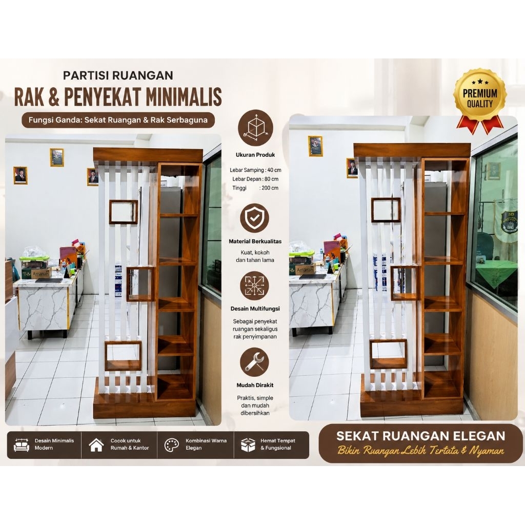 Rak Partisi Ruangan Minimalis / Partisi Ruangan Minimalis