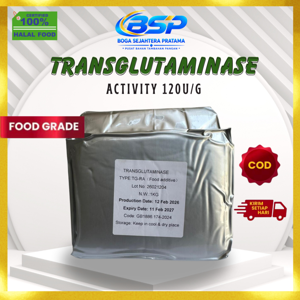 Enzim level WBS 500 Perenyah Kress (1kg) Transglutaminase 120u/g | Level kuat seperti WBS 500