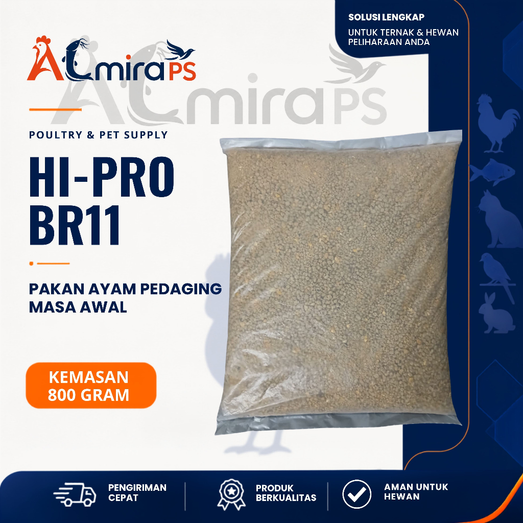 Pakan Ayam BR11 Crumble 800 gram Pakan Ayam Ras Pedaging HI PRO VITE