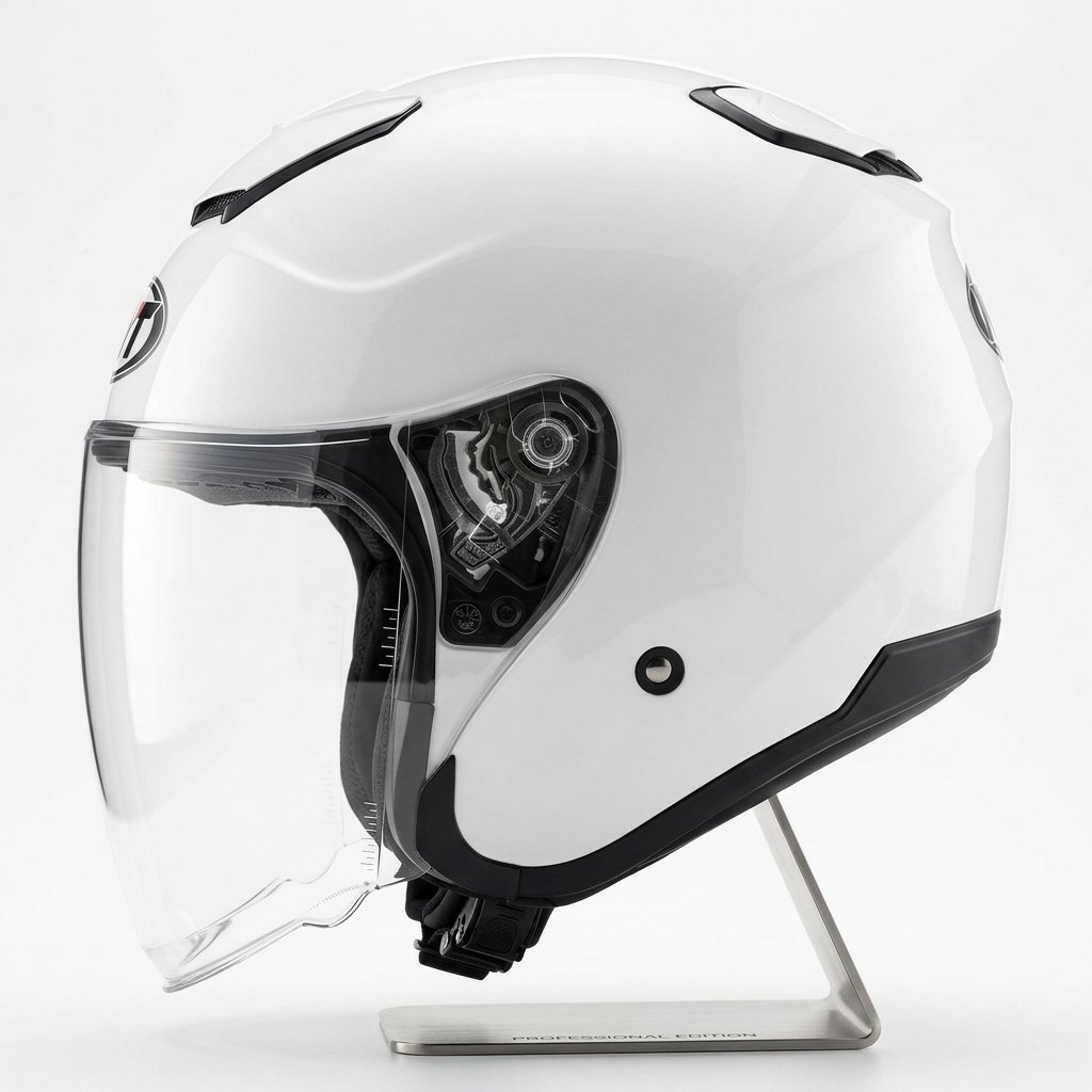 KYT KYOTO WHITE Helm Half Face Visor Bening Original SNI Helm Motor Dewasa Stylish Nyaman Riding Har