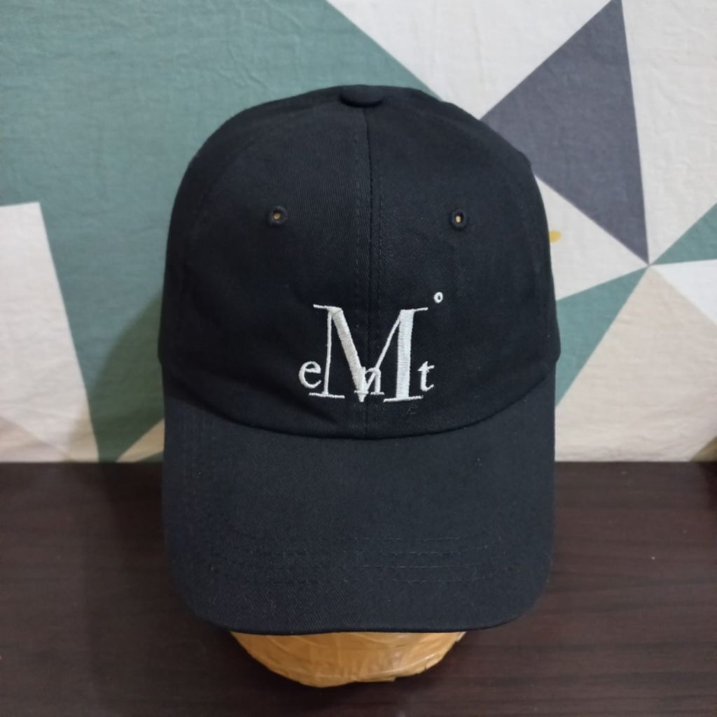 Topi Baseball Kasual Pria Wanita Mucent Hitam stok 8007