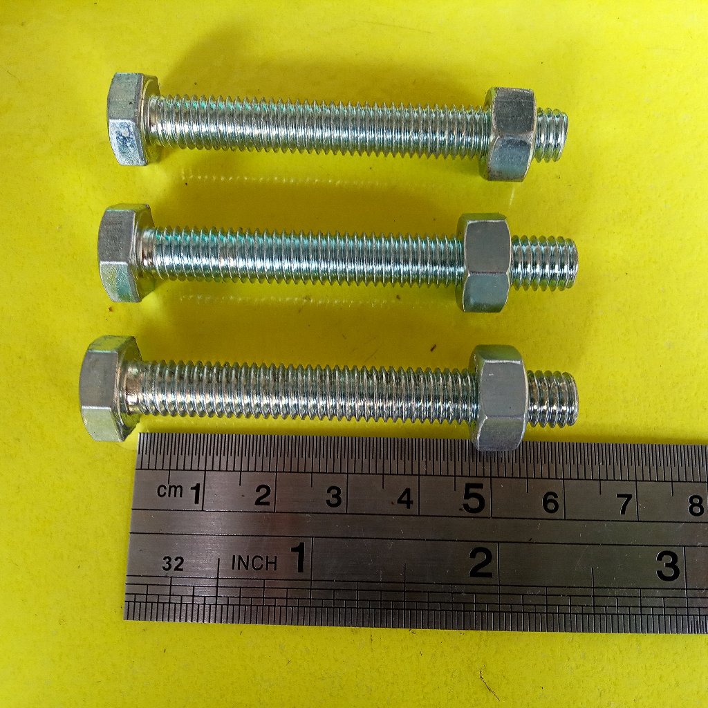 BAUT MUR PUTIH M8 X 60 / BAUT 13 KUNCI 13 / BMP M8 X 60 / BAUT M8X60 PUTIH / BAUD PUTIH M8 X 60 / BA