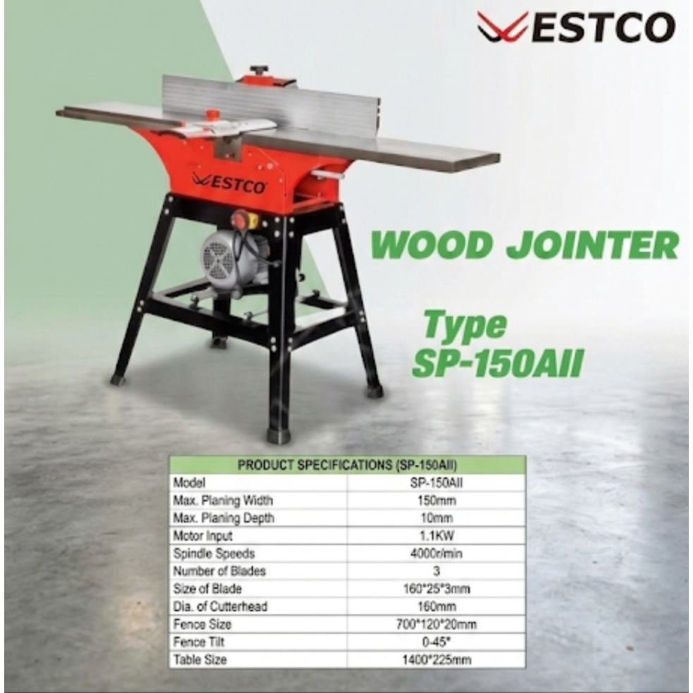 Mesin Hand Jointer Kayu Westco 6 Inch SP150AII - Mesin Jointer/ Wood Jointer 6Inch Westco SP150AII