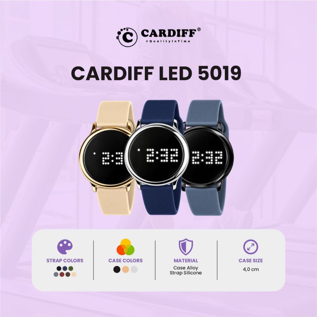 CARDIFF Watch LED 5019 TITANJam Tangan DIGITAL