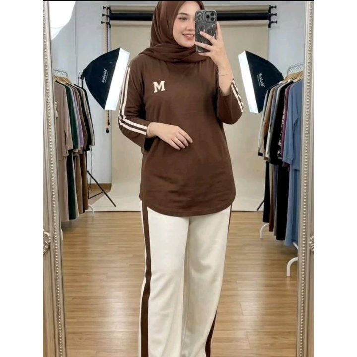 set olga wanita muslimah bahan cotton combed 24s premium cocok di pakai berjenis olah raga