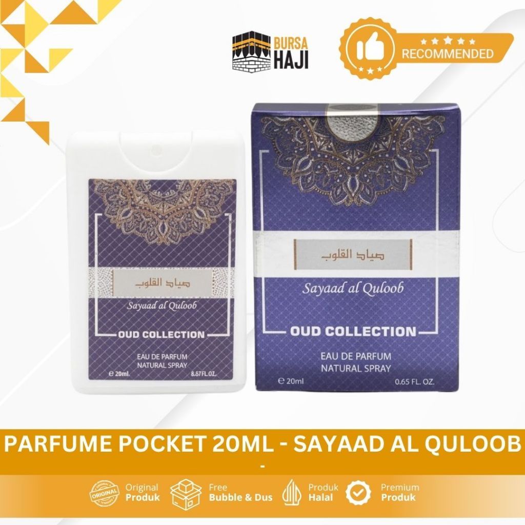 Parfum Dubai SAYAAD AL QULOOB Ard Al Zaafaran Pocket 20ml Aroma Oud Lengkap Khas Saudi Timur Tengah 