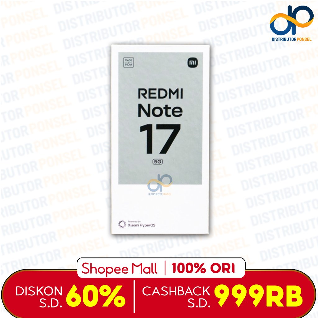 Xiaomi Redmi Note 17 4G 5G 6/128GB 6/256GB 8/256GB Garansi Resmi Not Note 15 14 Pro Max