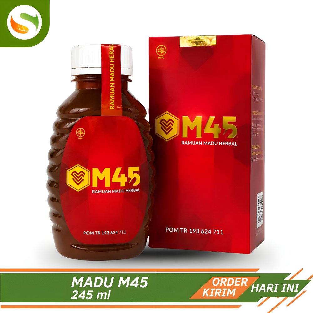 Madu M45 Asli Obat Herbal Jantung Kolesterol Asam Urat Trigliserida Hipertensi