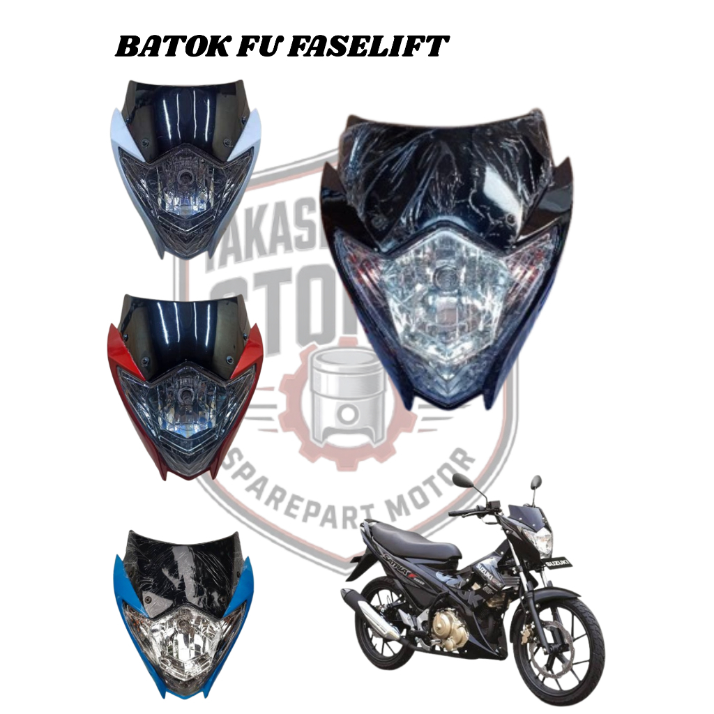 BATOK KEPALA DEPAN SET LAMPU SATRIA FU NEW FASLIT INJEKSI STANDAR ORIGINAL YGP