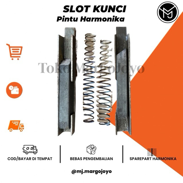Gerendel kunci pintu harmonika Slot kunci sparepart pintu harmonika folding gate pintu besi pintu ha