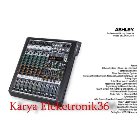 MIXER ASHLEY SELECTION6 MIXER ASHLEY SELECTION 6