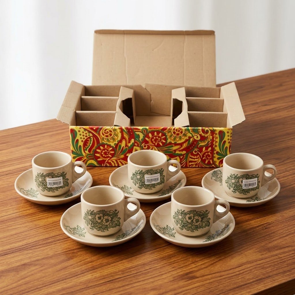 Cangkir Kopi Hitam Morito / Cangkir Keramik Jadul Morito / Gelas Kopi Enamel Style Vintage / Cangkir
