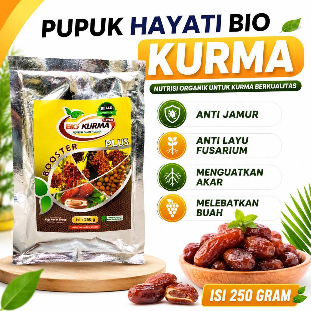 Pupuk Booster Kurma, Pupuk Buah Agar Cepat Tumbuh Besar, Pupuk Hayati Untuk Pohon Kurma - RELIQ BIO