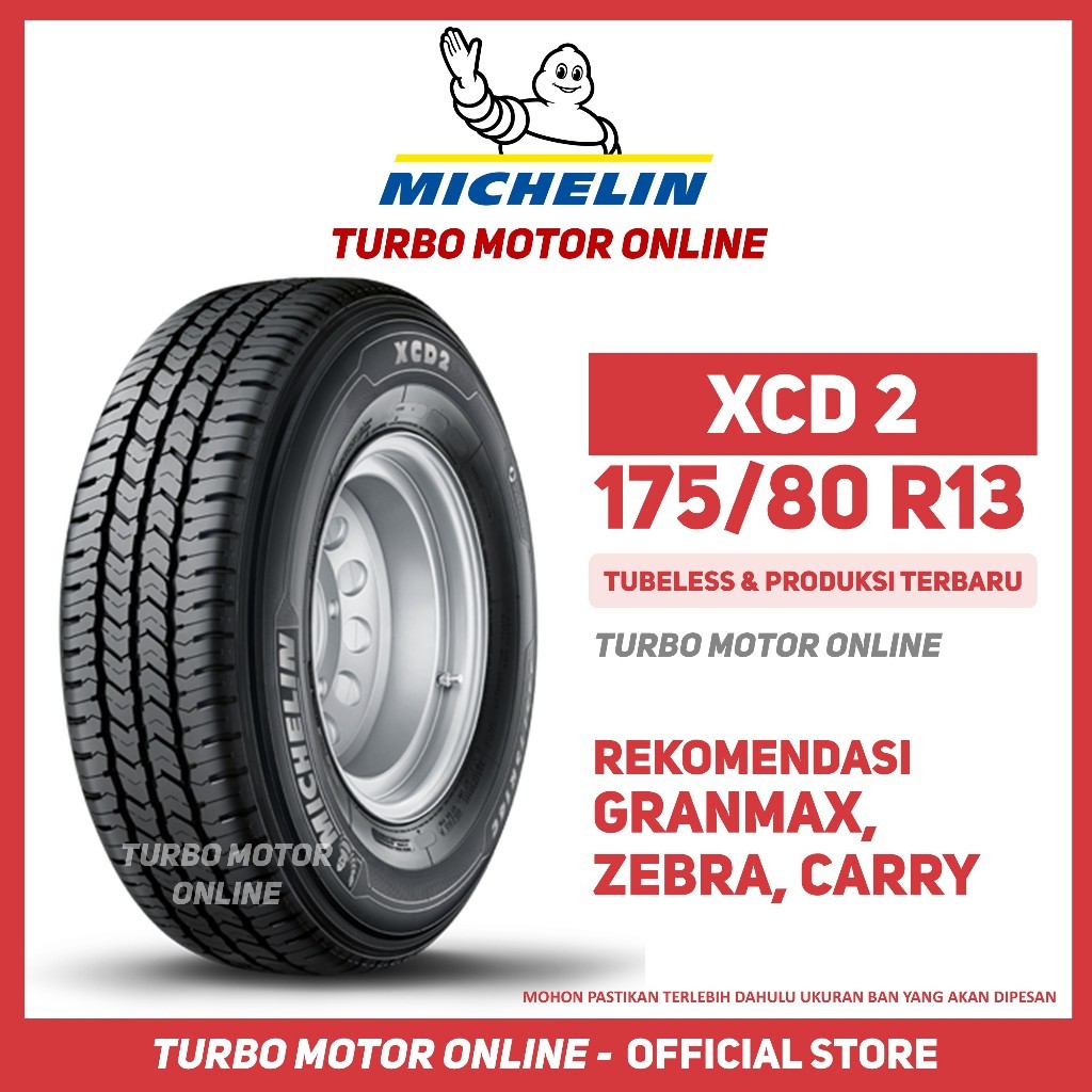Ban Michelin XCD 2 XCD2 175 80 R13 Ban Mobil Granmax Grandmax Zebra Carry